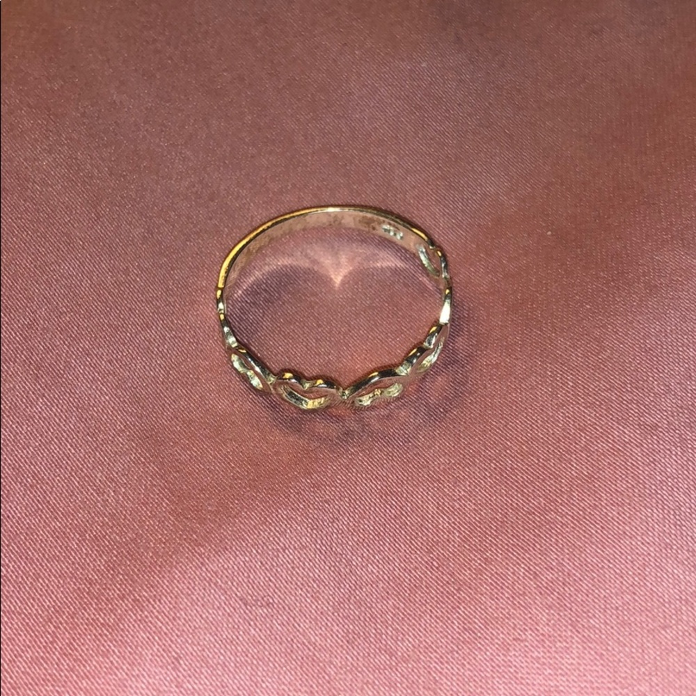 Sterling silver open heart ring